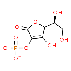 ChemSpider 2D Image | 5-[(1S)-1,2-Dihydroxyethyl]-4-hydroxy-2-oxo-2,5-dihydro-3-furanyl phosphate | C6H7O9P