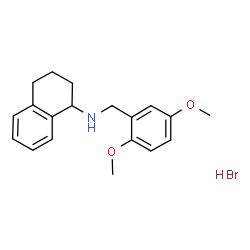 ChemSpider 2D Image | N-(2,5-Dimethoxybenzyl)-1,2,3,4-tetrahydro-1-naphthalenamine hydrobromide (1:1) | C19H24BrNO2