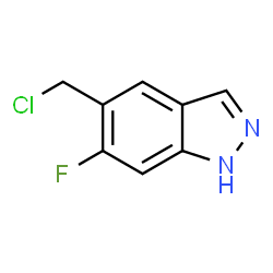 ChemSpider 2D Image | 5-(Chloromethyl)-6-fluoro-1H-indazole | C8H6ClFN2