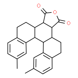 ChemSpider 2D Image | 10,13-Dimethyl-1,2,2a,2b,5a,5b,6,7,11b,11c-decahydropentaheliceno[7,8-c]furan-3,5-dione | C26H26O3