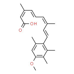 ChemSpider 2D Image | (2Z,4E,6Z,8E)-9-(4-Methoxy-2,3,6-trimethylphenyl)-3,7-dimethyl-2,4,6,8-nonatetraenoic acid | C21H26O3