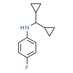 ChemSpider 2D Image | N-(Dicyclopropylmethyl)-4-fluoroaniline | C13H16FN
