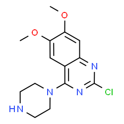 ChemSpider 2D Image | 2-Chloro-6,7-dimethoxy-4-(1-piperazinyl)quinazoline | C14H17ClN4O2
