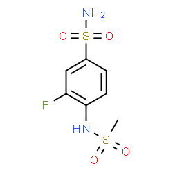 ChemSpider 2D Image | 3-fluoro-4-methanesulfonamidobenzene-1-sulfonamide | C7H9FN2O4S2