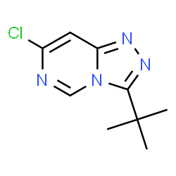 ChemSpider 2D Image | 3-tert-butyl-7-chloro-[1,2,4]triazolo[4,3-c]pyrimidine | C9H11ClN4