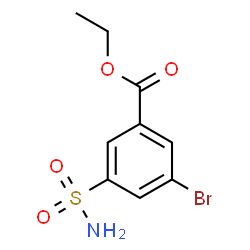ChemSpider 2D Image | Ethyl 3-bromo-5-sulfamoylbenzoate | C9H10BrNO4S