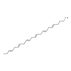 ChemSpider 2D Image | (4E,7E,10E,13E,16E,19E)-4,7,10,13,16,19-Docosahexaen-1-ol | C22H34O