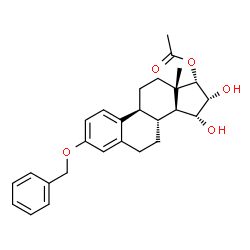 ChemSpider 2D Image | (15alpha,16alpha,17alpha)-3-(Benzyloxy)-15,16-dihydroxyestra-1(10),2,4-trien-17-yl acetate | C27H32O5