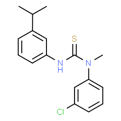 ChemSpider 2D Image | 1-(3-Chlorophenyl)-3-(3-isopropylphenyl)-1-methylthiourea | C17H19ClN2S