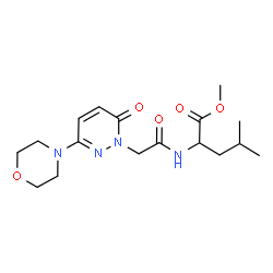 ChemSpider 2D Image | Methyl N-{[3-(4-morpholinyl)-6-oxo-1(6H)-pyridazinyl]acetyl}leucinate | C17H26N4O5