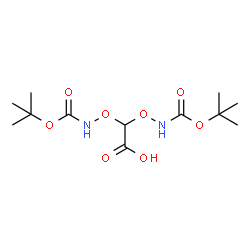 ChemSpider 2D Image | Bis[({[(2-methyl-2-propanyl)oxy]carbonyl}amino)oxy]acetic acid | C12H22N2O8