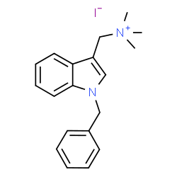 ChemSpider 2D Image | (1-Benzyl-1H-indol-3-yl)-N,N,N-trimethylmethanaminium iodide | C19H23IN2