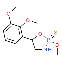 ChemSpider 2D Image | 5-(2,3-Dimethoxyphenyl)-2-methoxy-1,3,2-oxazaphospholidine 2-sulfide | C11H16NO4PS