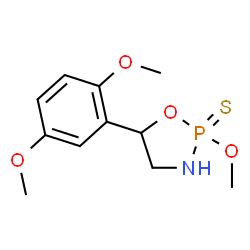 ChemSpider 2D Image | 5-(2,5-Dimethoxyphenyl)-2-methoxy-1,3,2-oxazaphospholidine 2-sulfide | C11H16NO4PS