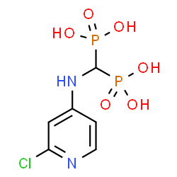 ChemSpider 2D Image | {[(2-Chloro-4-pyridinyl)amino]methylene}bis(phosphonic acid) | C6H9ClN2O6P2