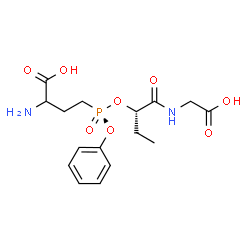 ChemSpider 2D Image | 2-Amino-4-[(S)-({(2S)-1-[(carboxymethyl)amino]-1-oxo-2-butanyl}oxy)(phenoxy)phosphoryl]butanoic acid | C16H23N2O8P
