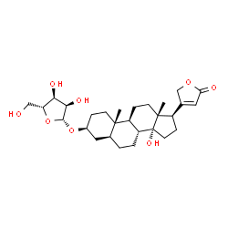 ChemSpider 2D Image | (3beta,5alpha,14alpha)-14-Hydroxy-3-(beta-D-ribofuranosyloxy)card-20(22)-enolide | C28H42O8