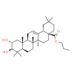 ChemSpider 2D Image | Propyl (2alpha,3beta)-2,3-dihydroxyolean-12-en-28-oate | C33H54O4