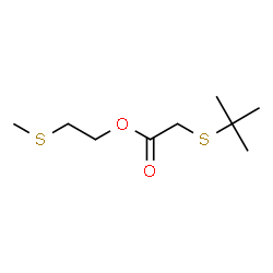 ChemSpider 2D Image | 2-(Methylsulfanyl)ethyl [(2-methyl-2-propanyl)sulfanyl]acetate | C9H18O2S2