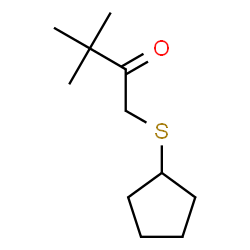 ChemSpider 2D Image | 1-(Cyclopentylsulfanyl)-3,3-dimethyl-2-butanone | C11H20OS