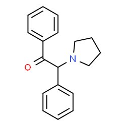 ChemSpider 2D Image | 1,2-Diphenyl-2-(1-pyrrolidinyl)ethanone | C18H19NO
