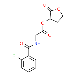 ChemSpider 2D Image | 2-Oxotetrahydro-3-furanyl N-(2-chlorobenzoyl)glycinate | C13H12ClNO5