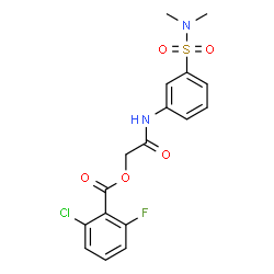 ChemSpider 2D Image | 2-{[3-(Dimethylsulfamoyl)phenyl]amino}-2-oxoethyl 2-chloro-6-fluorobenzoate | C17H16ClFN2O5S