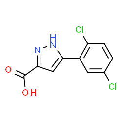 ChemSpider 2D Image | 5-(2,5-Dichlorophenyl)-1H-pyrazole-3-carboxylic acid | C10H6Cl2N2O2