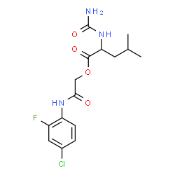 ChemSpider 2D Image | 2-[(4-Chloro-2-fluorophenyl)amino]-2-oxoethyl N-carbamoylleucinate | C15H19ClFN3O4