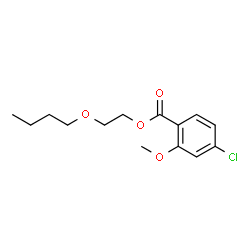 ChemSpider 2D Image | 2-Butoxyethyl 4-chloro-2-methoxybenzoate | C14H19ClO4