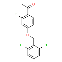 ChemSpider 2D Image | 1-{4-[(2,6-Dichlorobenzyl)oxy]-2-fluorophenyl}ethanone | C15H11Cl2FO2