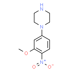 ChemSpider 2D Image | 1-(3-Methoxy-4-nitrophenyl)piperazine | C11H15N3O3