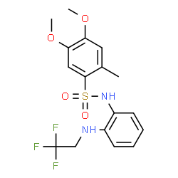 ChemSpider 2D Image | 4,5-Dimethoxy-2-methyl-N-{2-[(2,2,2-trifluoroethyl)amino]phenyl}benzenesulfonamide | C17H19F3N2O4S