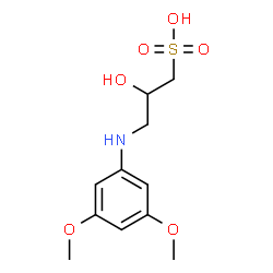 ChemSpider 2D Image | 3-[(3,5-Dimethoxyphenyl)amino]-2-hydroxy-1-propanesulfonic acid | C11H17NO6S