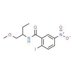 ChemSpider 2D Image | 2-Iodo-N-(1-methoxy-2-butanyl)-5-nitrobenzamide | C12H15IN2O4