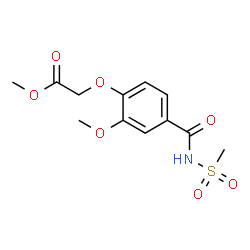ChemSpider 2D Image | Methyl {2-methoxy-4-[(methylsulfonyl)carbamoyl]phenoxy}acetate | C12H15NO7S