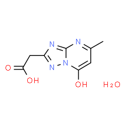 ChemSpider 2D Image | (7-Hydroxy-5-methyl[1,2,4]triazolo[1,5-a]pyrimidin-2-yl)acetic acid hydrate (1:1) | C8H10N4O4