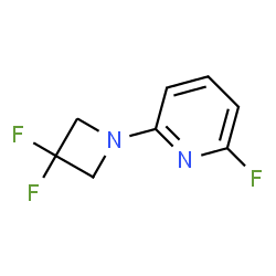 ChemSpider 2D Image | 2-(3,3-Difluoro-1-azetidinyl)-6-fluoropyridine | C8H7F3N2
