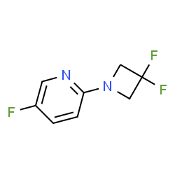 ChemSpider 2D Image | 2-(3,3-Difluoro-1-azetidinyl)-5-fluoropyridine | C8H7F3N2
