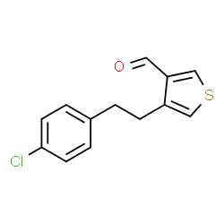ChemSpider 2D Image | 4-[2-(4-Chlorophenyl)ethyl]-3-thiophenecarbaldehyde | C13H11ClOS