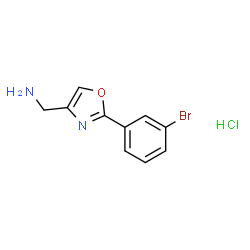 ChemSpider 2D Image | (2-(3-Bromophenyl)oxazol-4-yl)methanamine hydrochloride | C10H10BrClN2O
