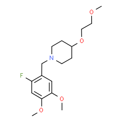 ChemSpider 2D Image | 1-(2-Fluoro-4,5-dimethoxybenzyl)-4-(2-methoxyethoxy)piperidine | C17H26FNO4