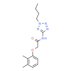 ChemSpider 2D Image | N-(2-Butyl-2H-tetrazol-5-yl)-2-(2,3-dimethylphenoxy)acetamide | C15H21N5O2