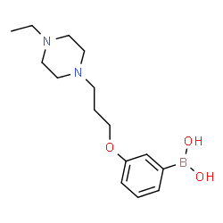 ChemSpider 2D Image | (3-(3-(4-ethylpiperazin-1-yl)propoxy)phenyl)boronic acid | C15H25BN2O3