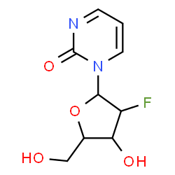 ChemSpider 2D Image | 1-(2-Deoxy-2-fluoropentofuranosyl)-2(1H)-pyrimidinone | C9H11FN2O4