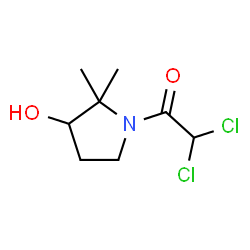 ChemSpider 2D Image | 2,2-Dichloro-1-(3-hydroxy-2,2-dimethyl-1-pyrrolidinyl)ethanone | C8H13Cl2NO2