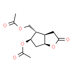 ChemSpider 2D Image | ((3aR,4S,5R,6aS)-5-Acetoxy-2-oxohexahydro-2H-cyclopenta[b]furan-4-yl)methyl acetate | C12H16O6