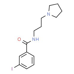 ChemSpider 2D Image | 3-Iodo-N-[3-(1-pyrrolidinyl)propyl]benzamide | C14H19IN2O