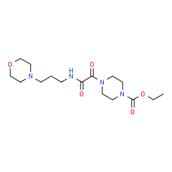 ChemSpider 2D Image | Ethyl 4-[{[3-(4-morpholinyl)propyl]amino}(oxo)acetyl]-1-piperazinecarboxylate | C16H28N4O5