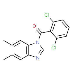 ChemSpider 2D Image | (2,6-Dichlorophenyl)(5,6-dimethyl-1H-benzimidazol-1-yl)methanone | C16H12Cl2N2O